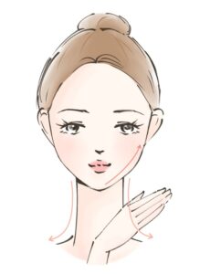フェイスラインマッサージ:むくみを流してスッキリ小顔に